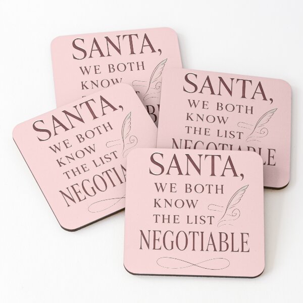 Item preview, Santa, We Both Know The List is Negotiable designed and sold by TheChubbyShop.