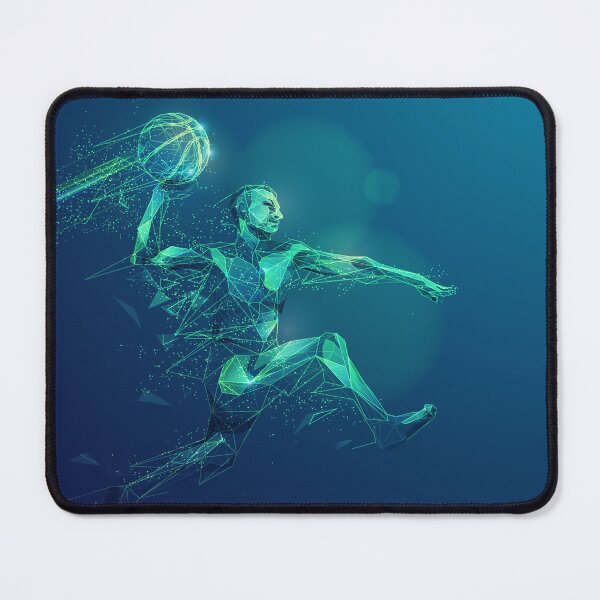 Item preview, graphic of wireframe basketball player shooting ball with lighting effect designed and sold by NiamLab.