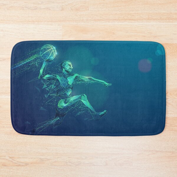 Item preview, graphic of wireframe basketball player shooting ball with lighting effect designed and sold by NiamLab.