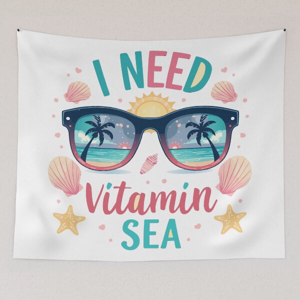 Item preview, I Need Vitamin Sea Tropical Sunglasses Artwork designed and sold by ArtElegancy.