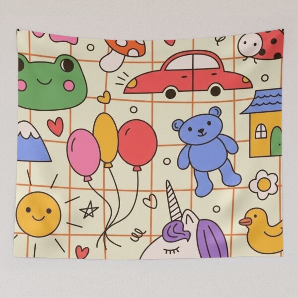 Item preview, Kawaii Doodle Cute Kids Cartoon Pattern Art designed and sold by anandsiva2703.