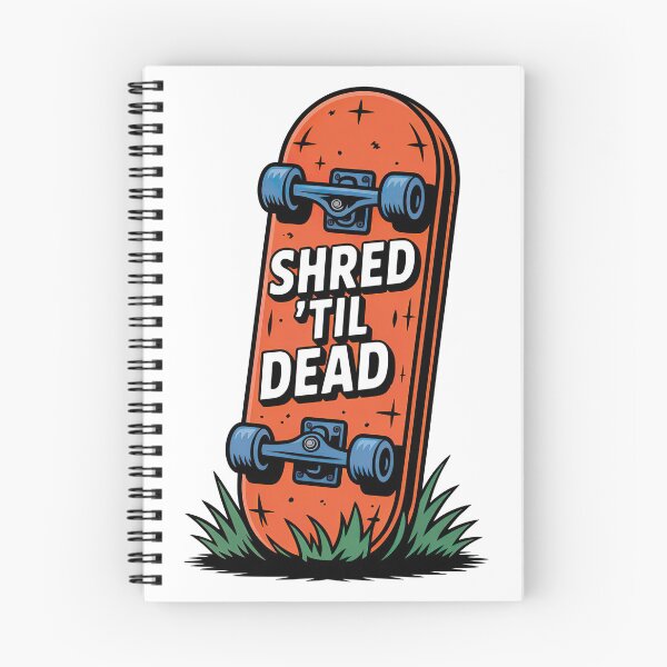 Item preview, Shred Till Dead, Vintage Retro Skateboard, Shred Till Dead designed and sold by graphic-genie.