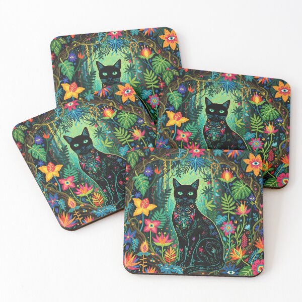 Item preview, Mystic Jungle Cat: Mexican Folk Art Surrealism designed and sold by AgingeR.