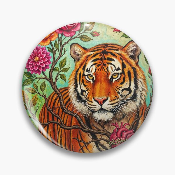Item preview, Rooted Tiger: Surreal Floral Jungle Beast designed and sold by AgingeR.