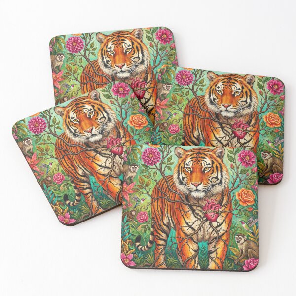 Item preview, Rooted Tiger: Surreal Floral Jungle Beast designed and sold by AgingeR.