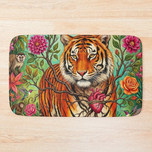 Item preview, Rooted Tiger: Surreal Floral Jungle Beast designed and sold by AgingeR.