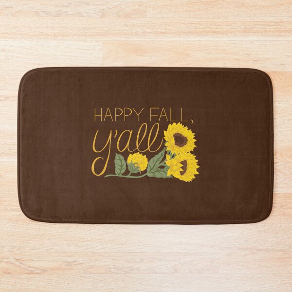 Item preview, Happy Fall Y'all Sunflowers Design Yellow/Gold Text designed and sold by DreamyDiversion.
