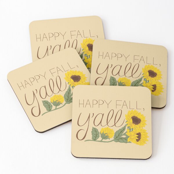 Item preview, Happy Fall Y'all Sunflower Design Brown Text designed and sold by DreamyDiversion.