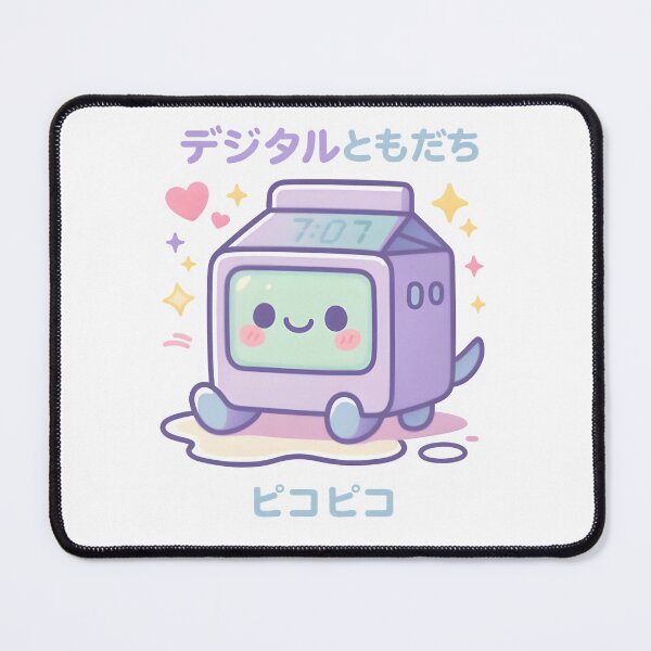 Item preview, Kawaii Digital Clock Buddy – Cute Retro Pixel Face Pastel Tech Design designed and sold by Snackwear Apparel.