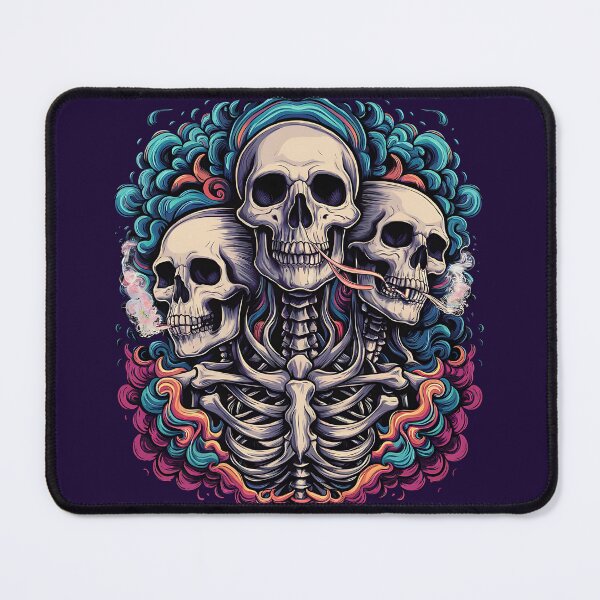 Item preview, MARIJUANA Smoking Skulls | CANNABIS High Humor Image designed and sold by CannaCreative.