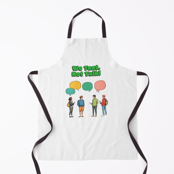 Item preview, "We Text, Not Talk", a playful, Shy But Witty typography text design. designed and sold by TR_fairydesigns.