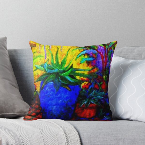 Item preview,  TROPICAL GARDEN BLUE VASE POTTED AGAVE  designed and sold by sharlesart.
