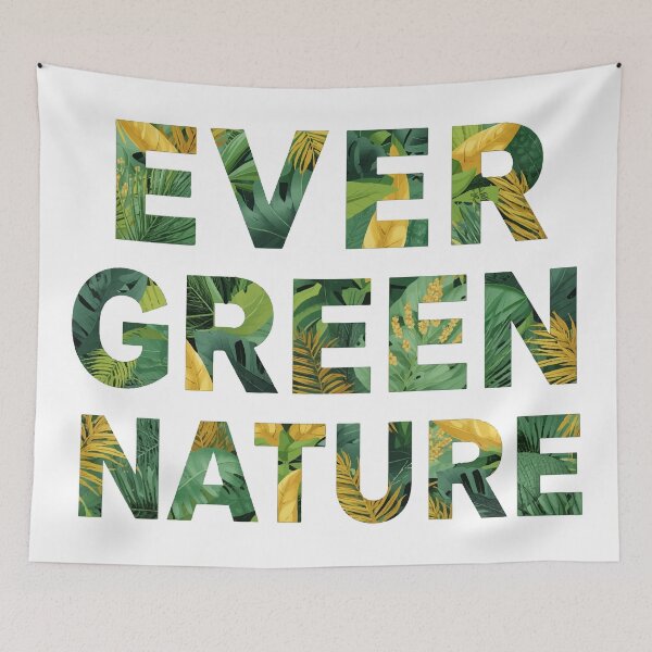 Item preview, Ever Green Nature Typography designed and sold by ArtElegancy.