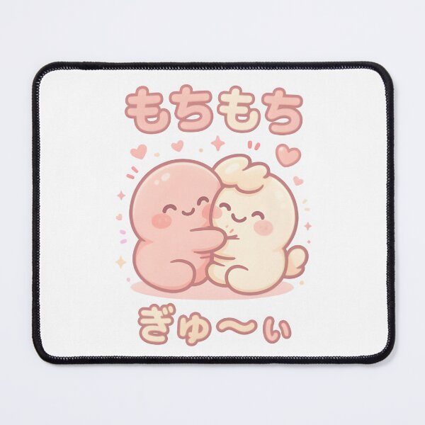 Item preview, Kawaii Mochi Hugging Pair – Cute Pastel Squishy Friends Chibi Design designed and sold by Snackwear Apparel.