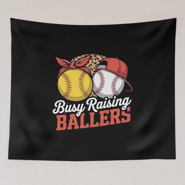 Item preview, Busy Raising Ballers Softball and Baseball Leopard Print Mom designed and sold by marcusry.