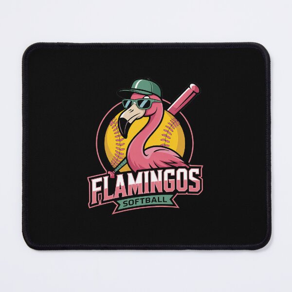 Item preview, Flamingos Softball Team Mascot Cool Flamingo Clipboard Art, Flamingo Baseball Bat  designed and sold by VasilisLamArt.