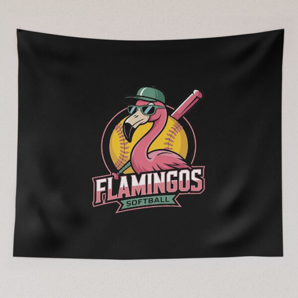 Item preview, Flamingos Softball Team Mascot Cool Flamingo Clipboard Art, Flamingo Baseball Bat  designed and sold by VasilisLamArt.