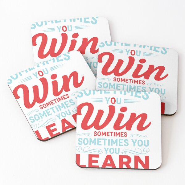 Item preview, “Sometimes You Win, Sometimes You Learn” Motivational Typography Design designed and sold by bayzidstock.