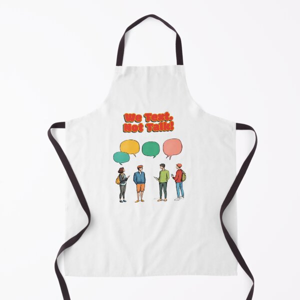 Item preview, "We Text, Not Talk", a playful, Shy But Witty typography text design. designed and sold by TR_fairydesigns.