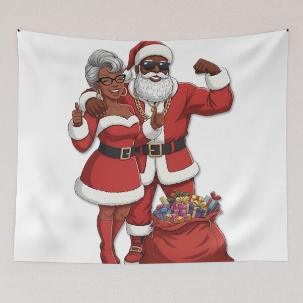 Item preview, Mr. and Mrs. Black Santa designed and sold by drcgraphics.
