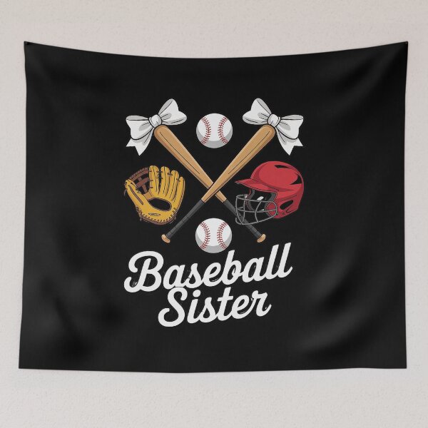 Item preview, Baseball Sister Coquette Bow Girls Cheer Baseball designed and sold by HaileyRobel.