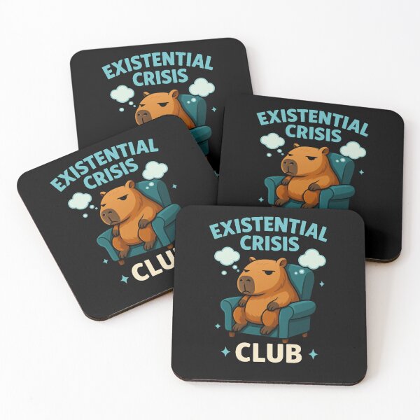 Item preview, Existential Crisis Club – Capybara Meme Design designed and sold by MOAVE-Design.