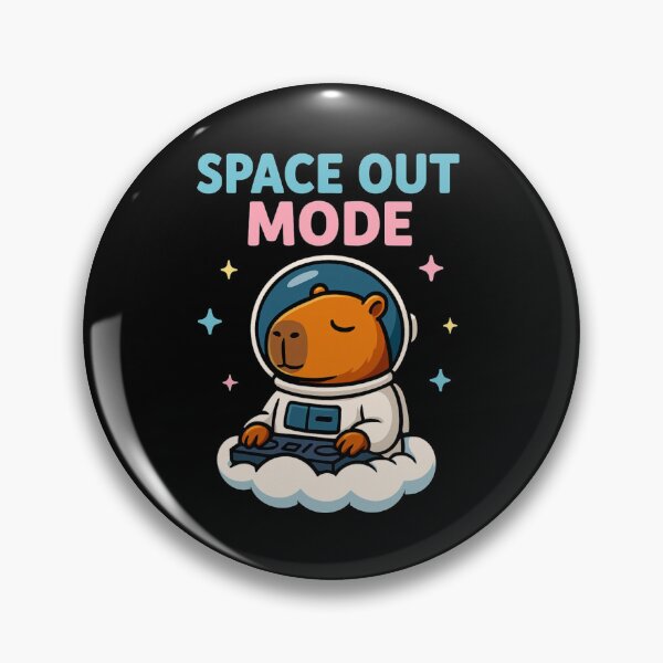 Item preview, Space Out Mode – Cute Astronaut Capybara designed and sold by MOAVE-Design.
