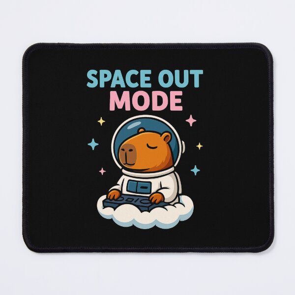Item preview, Space Out Mode – Cute Astronaut Capybara designed and sold by MOAVE-Design.