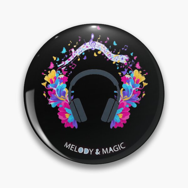 Item preview, Colorful Music Design Headphones & Flowers | Vibrant Art Redbubble | Gift Idea designed and sold by Magounette.