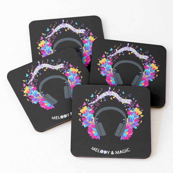 Item preview, Colorful Music Design Headphones & Flowers | Vibrant Art Redbubble | Gift Idea designed and sold by Magounette.