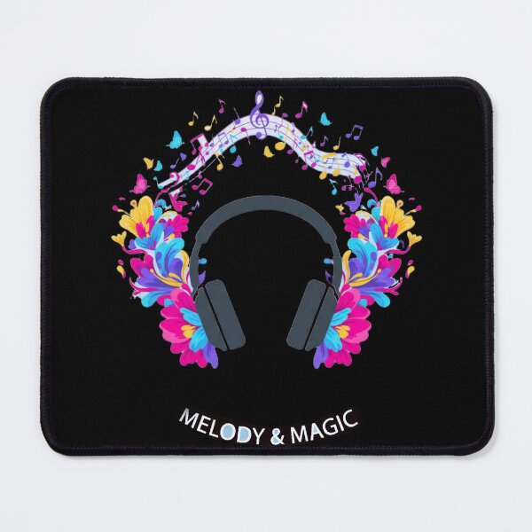 Item preview, Colorful Music Design Headphones & Flowers | Vibrant Art Redbubble | Gift Idea designed and sold by Magounette.