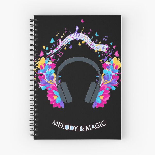 Item preview, Colorful Music Design Headphones & Flowers | Vibrant Art Redbubble | Gift Idea designed and sold by Magounette.