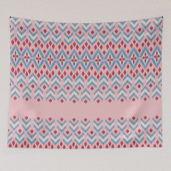 Item preview, Seamless Ikat Pattern concept red and blue designed and sold by ChaReePat.