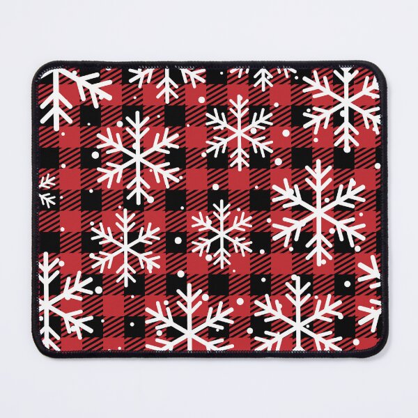 Item preview, Red Tartan Snowflakes – Classic Festive Christmas Pattern designed and sold by StudioWhitworth.