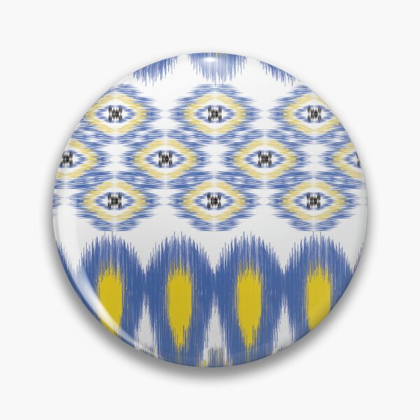 Item preview, Seamless Ikat Blue and Yellow designed and sold by ChaReePat.