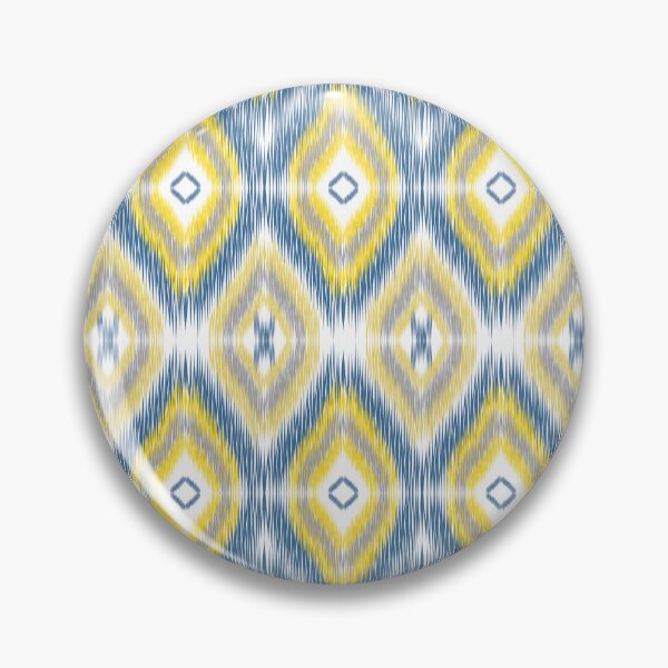Item preview, Seamless Ikat  Yellow and Blue designed and sold by ChaReePat.