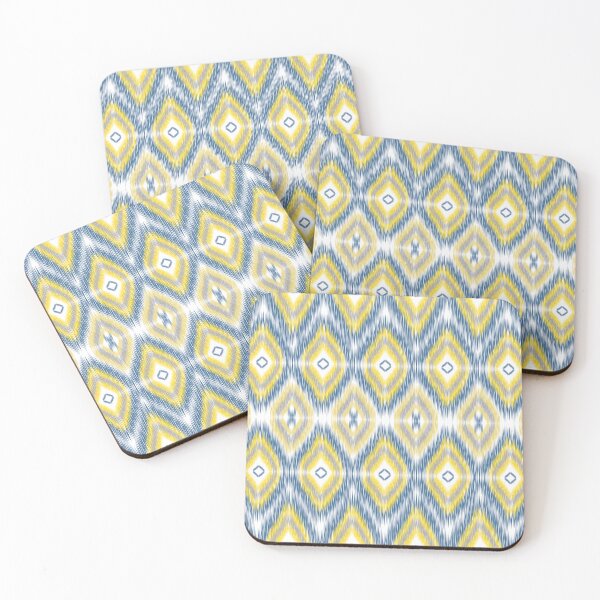 Item preview, Seamless Ikat  Yellow and Blue designed and sold by ChaReePat.