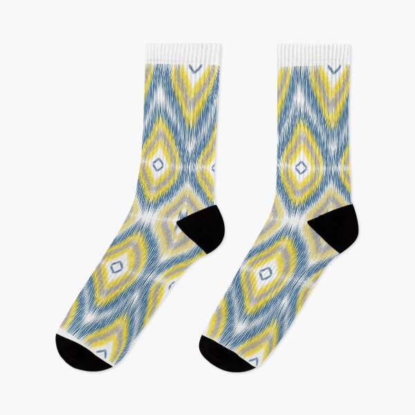 Item preview, Seamless Ikat  Yellow and Blue designed and sold by ChaReePat.