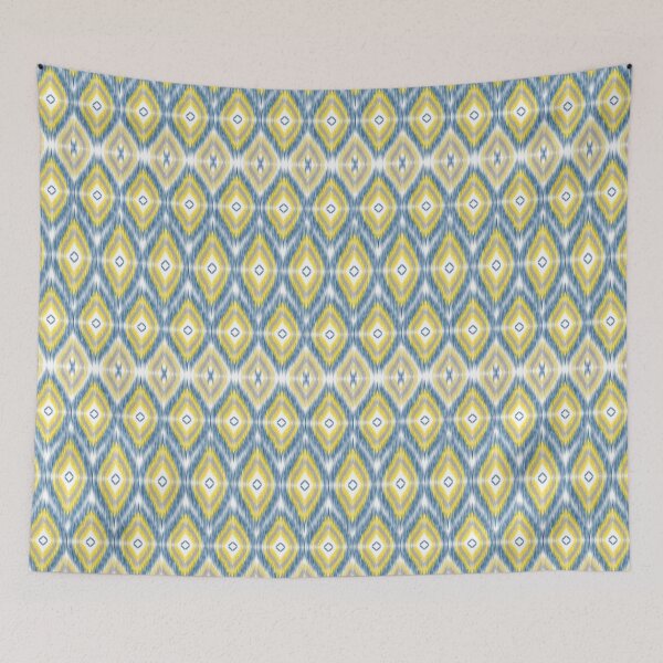 Item preview, Seamless Ikat  Yellow and Blue designed and sold by ChaReePat.
