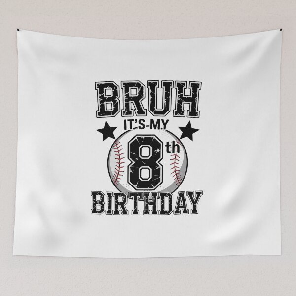 Item preview, 8 Year Old Birthday Baseball Bruh It's My 8th Birthday designed and sold by VasilisLamArt.