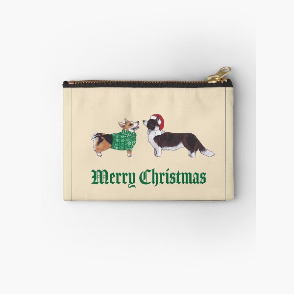 Item preview, Merry Christmas two Corgi's designed and sold by LauraCoxArt.