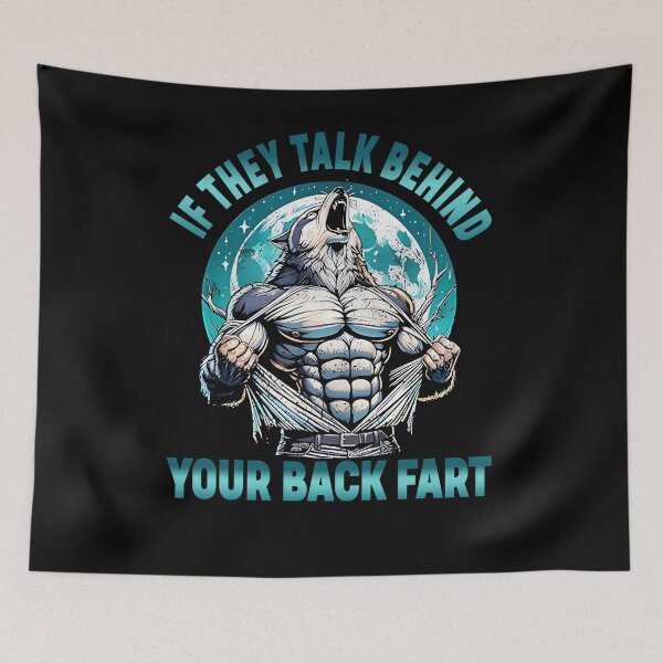 Item preview, Muscle Werewolf Fart Joke T-Shirt designed and sold by TinaMDedrick.