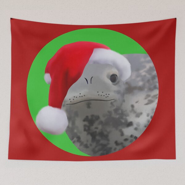 Item preview, Leopard seal santa designed and sold by GivernyKate.