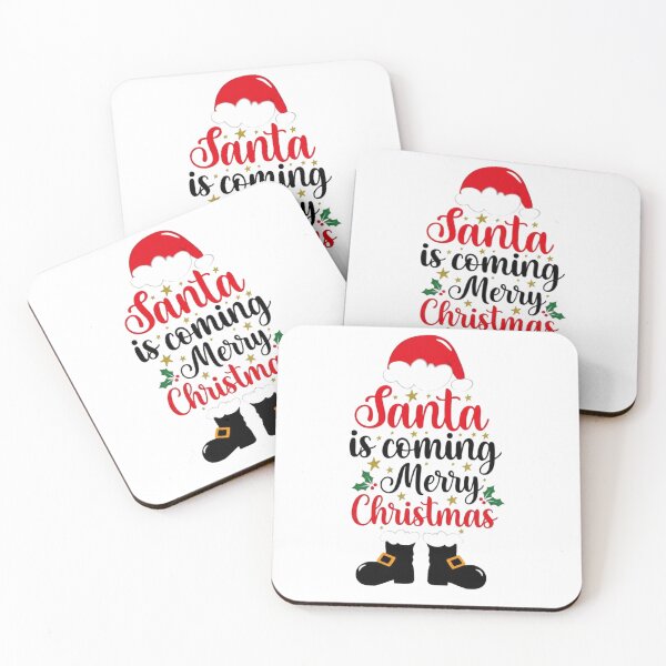 Item preview, Santa is Coming Merry Christmas Festive Cute Typography Art designed and sold by anandsiva2703.