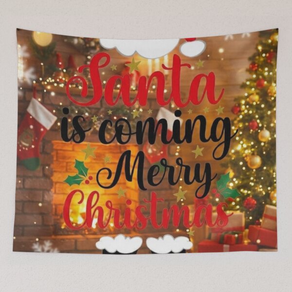 Item preview, Santa is Coming Merry Christmas Festive Cute Typography Art designed and sold by anandsiva2703.