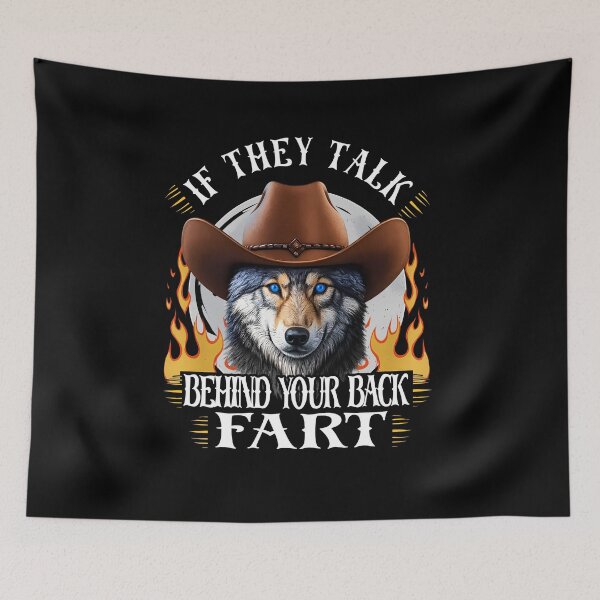 Item preview, Cowboy Wolf Fart Joke T-Shirt designed and sold by LarryMBrown.
