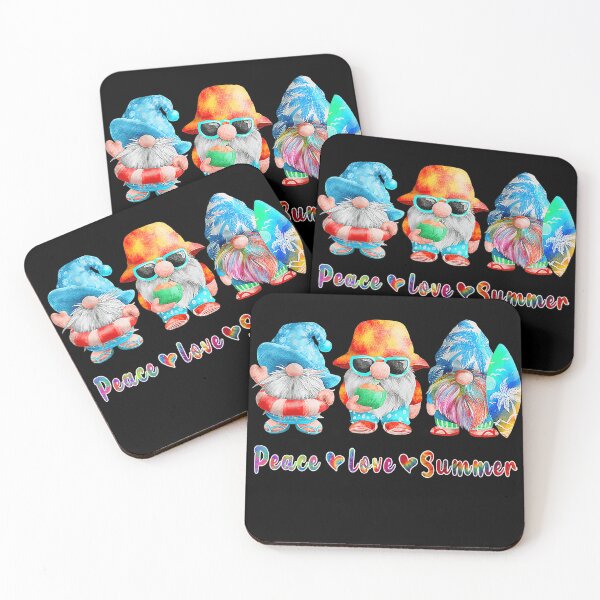 Artikelvorschau, DREI HIPPIE-GNOME Groovy Retro Tie Dye Peace Love Gnomies entworfen und verkauft von RykerKare.