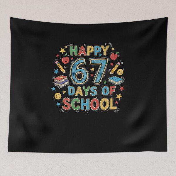 Item preview, Happy 67 Days Of School Six Seven Meme Boy And Girl Teacher  designed and sold by facegm.