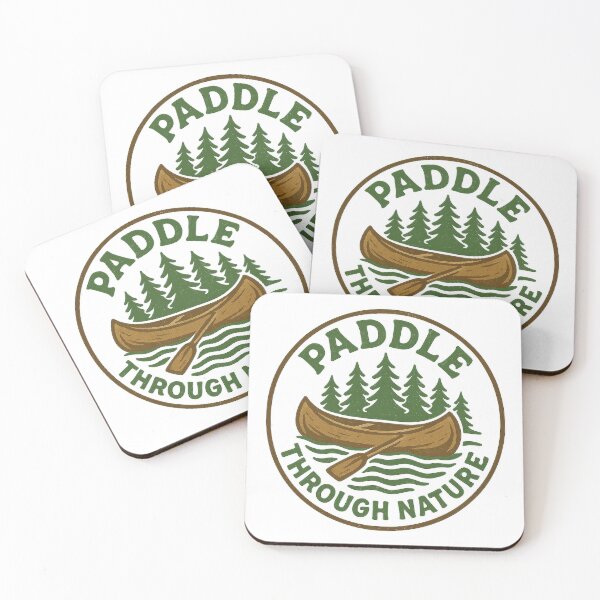 Item preview, Paddle Through Nature - Rustic Canoe and Pine Forest Adventure Design designed and sold by inkoutninja.
