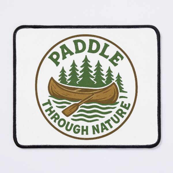 Item preview, Paddle Through Nature - Rustic Canoe and Pine Forest Adventure Design designed and sold by inkoutninja.